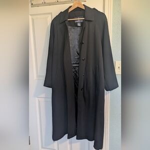 Women's London Fog Black Trench Coat 6 Petite